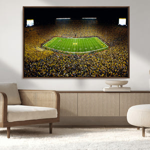 Stadium in Michigan Wall Art Canvas Print, Framed American