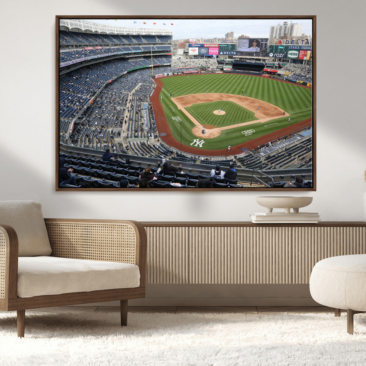 New York Yankees Baseball Team Print - Yankee Stadium Wall