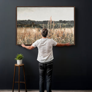 Rustic Field Landscape Wall Art Print, Giclee Canvas Wall