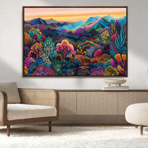 Colorful Abstract Landscape Wall Art Print Canvas - Vibrant