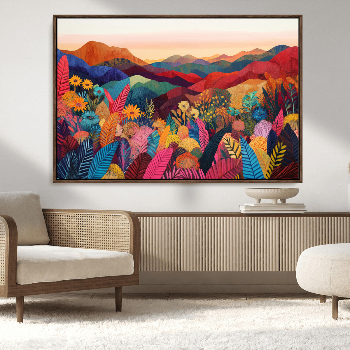 YAYOI KUSAMA Abstract Print - Landscape Canvas Wall Art
