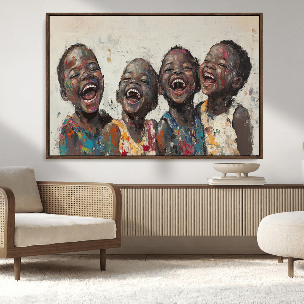 Shai Yossef Print - Joyful Childhood Canvas Wall Art -