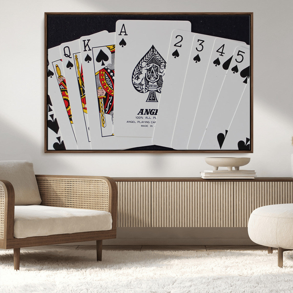 Poker Wall Art - Playing Cards Canvas Wall Art Print - Ace