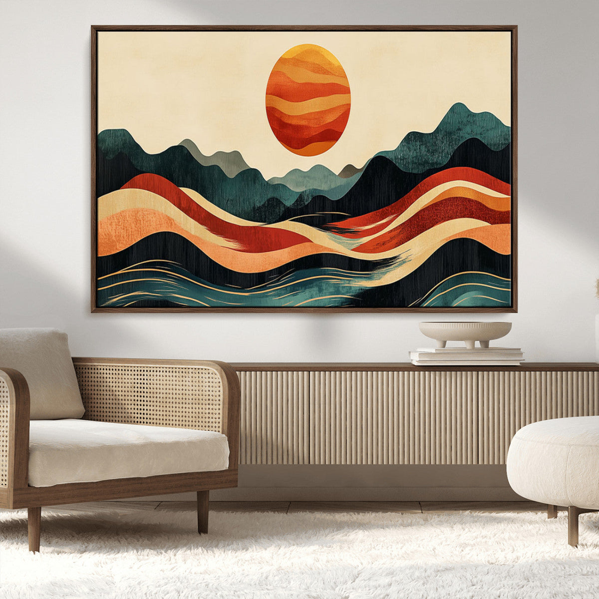 Mountain Triptych Wall Art Canvas Print – Western Nature
