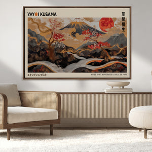 Modern Japanese Wall Art Canvas Print – Framed Abstract