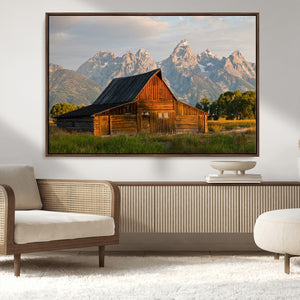Rustic Barn Wall Art Canvas Print – Framed Grand Teton Park