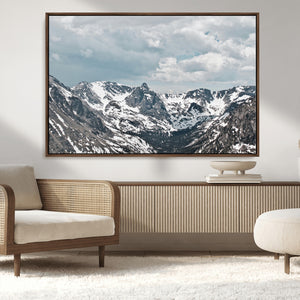 Snowy Peaks Wall Art Canvas Print – Alpine Wilderness