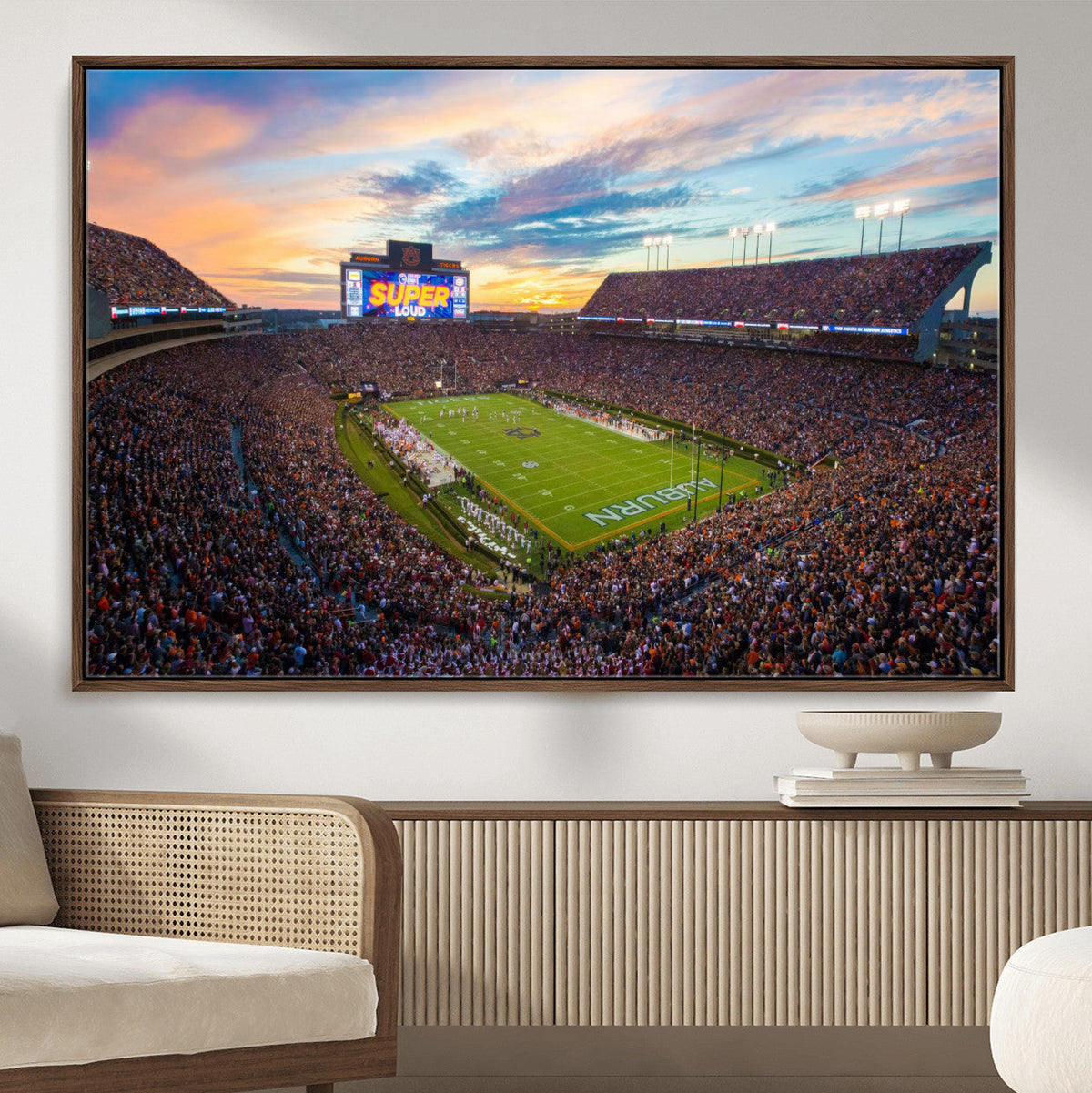 Jordan-Hare Stadium Wall Art Canvas Print, Football Stadium