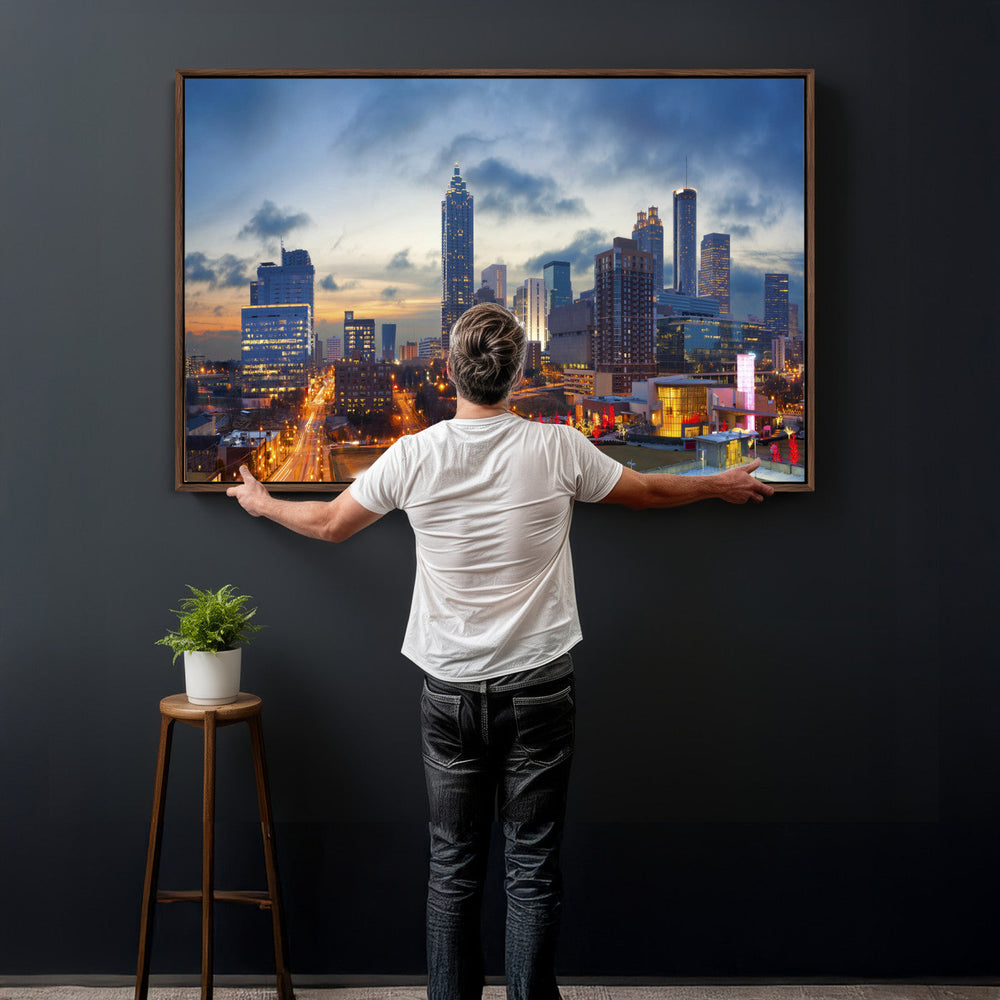 Atlanta Skyline Wall Art Canvas Print, Atlanta Downtown