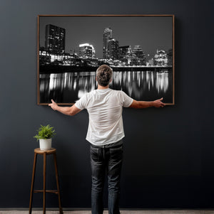 Austin Skyline Wall Art Canvas Print, Austin Downtown Night
