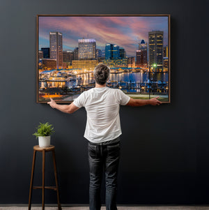 Baltimore Skyline Wall Art Canvas Print, Baltimore Downtown