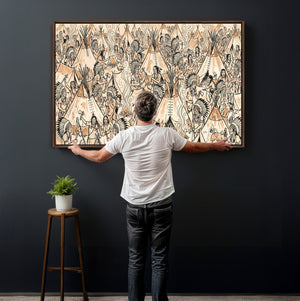 Native American Indian Wall Art Canvas Print - Abstract