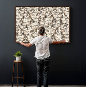 American Bison Canvas Print - Abstract Buffalo Wall Art