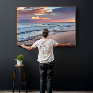 Ocean Sunset Wall Art Canvas Print – Coastal Beach