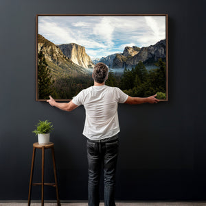 Yosemite Valley Mountain Wall Art Canvas Print, Granite