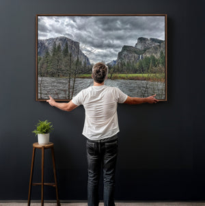 Yosemite Valley River Wall Art Canvas Print, Granite Cliffs