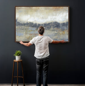 Abstract Neutral Landscape Painting Wall Art