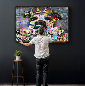 Graffiti Dog Wall Art Decor for Teen Bedroom - Abstract