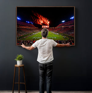 Auburn Stadium Wall Art Canvas Print, College Football Night