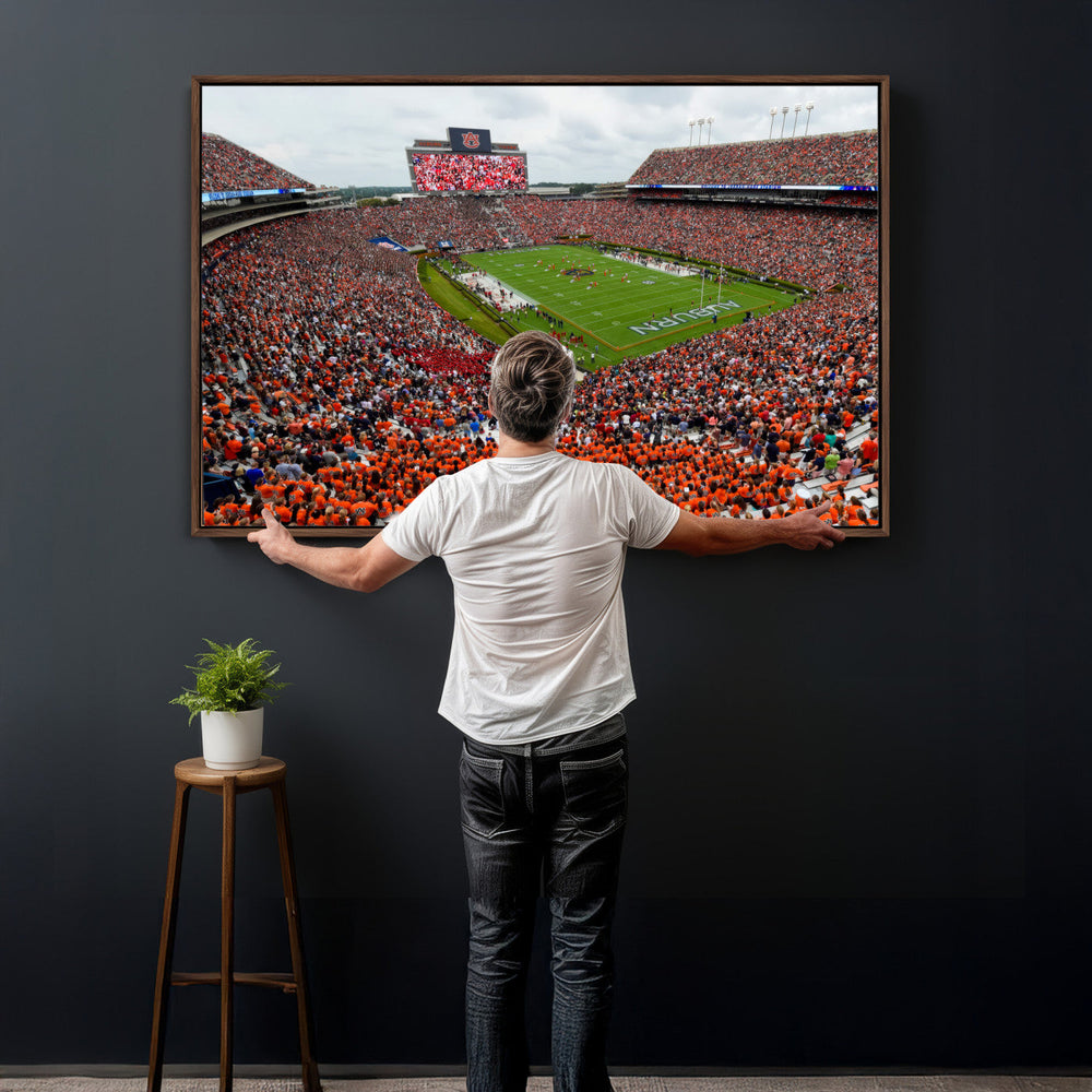 Auburn Stadium Wall Art Canvas Print, Jordan Hare Stadium