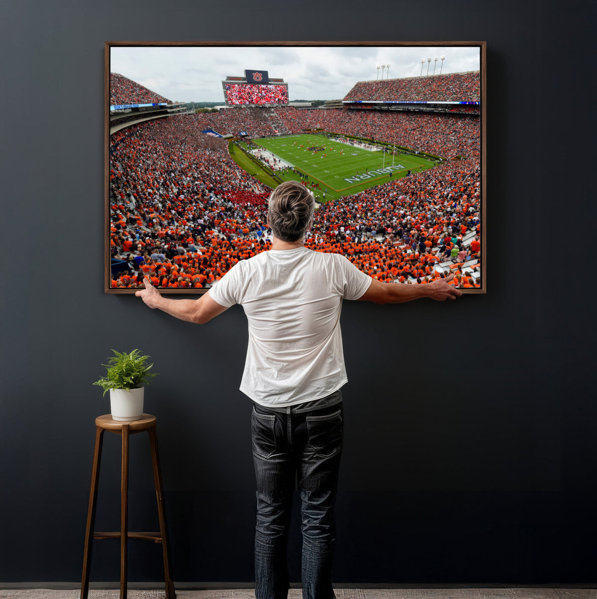 Auburn Stadium Wall Art Canvas Print, Jordan Hare Stadium