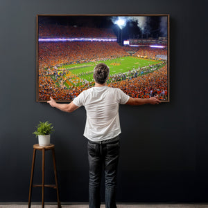 Clemson Football Stadium Wall Art Canvas Print, College