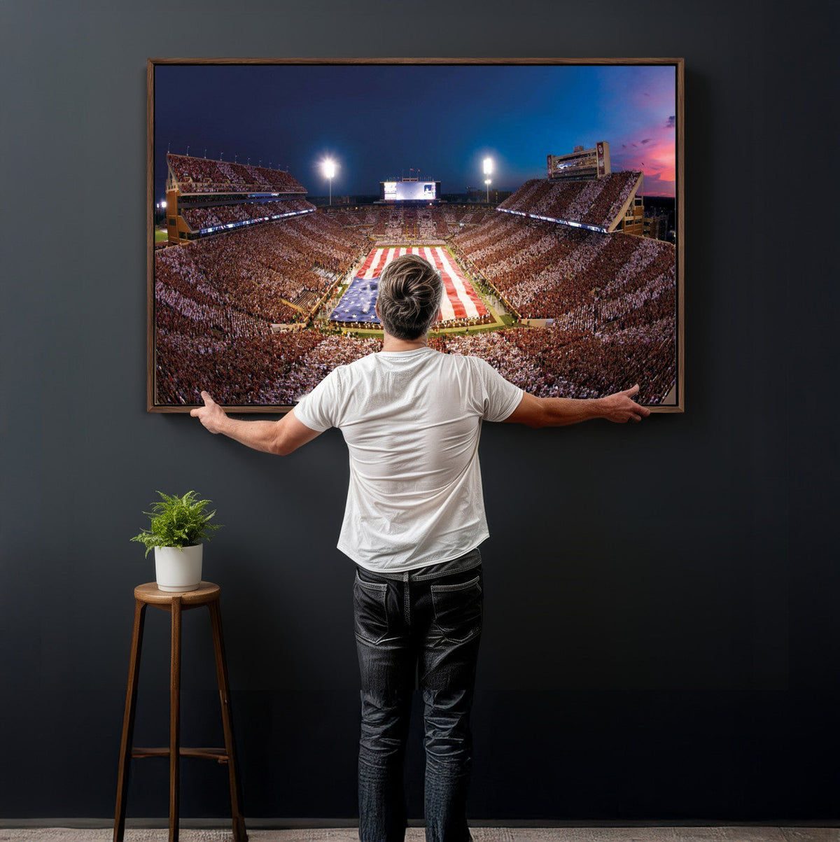 Oklahoma Memorial Stadium Wall Art Canvas Print – Oklahoma