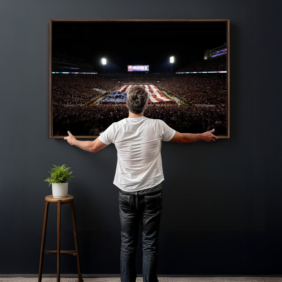 Oklahoma Memorial Stadium Wall Art Canvas Print – Oklahoma