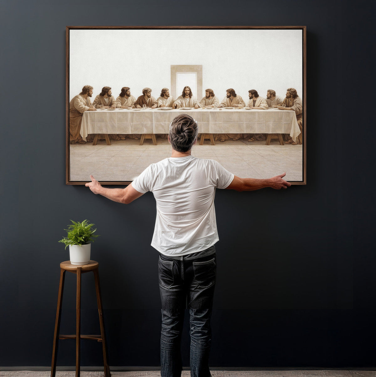 The Last Supper Wall Art Canvas Print, Jesus Christ Biblical