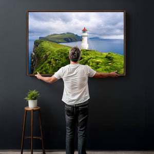 Cliffside Lighthouse Wall Art Canvas Print – Coastal