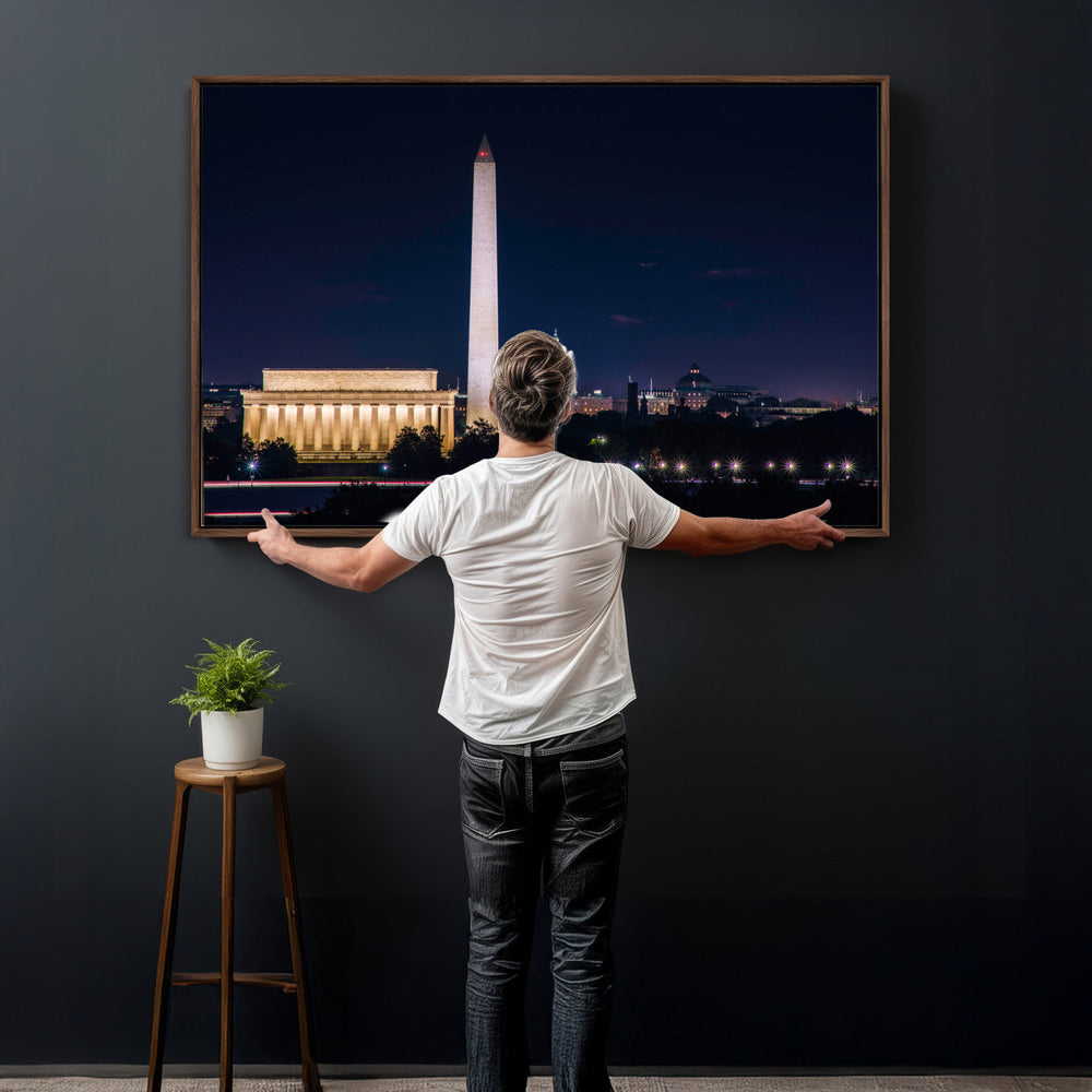 Washington White House Skyline Wall Art Canvas Print –