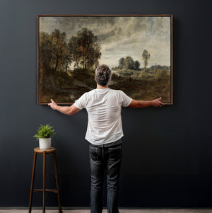 Adolf Dressler Landscape of the Oder River Wall Art Canvas