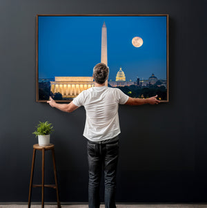 Washington DC Skyline Wall Art Canvas Print – Lincoln