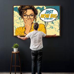 Pop Art Print Bathroom Sign Wall Art Canvas Print — Funny