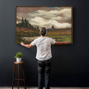 Gustav Macoun Heathland Canvas Print, Czech Landscape Oil