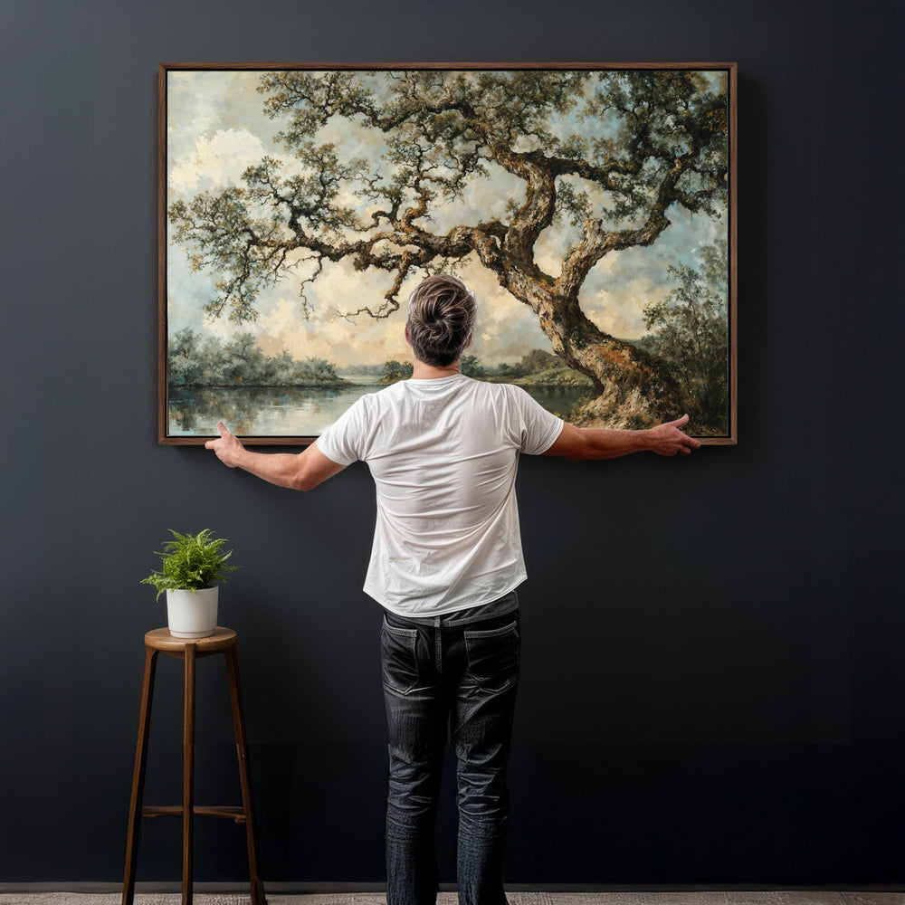 Old Oak Tree Canvas Wall Art, Turner Inspired Romantic