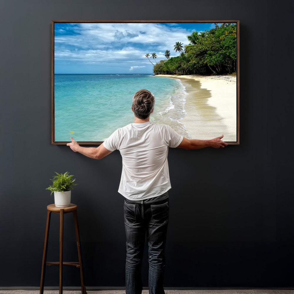 Puerto Rico Beach Paradise Wall Art – Tropical Coastal Print