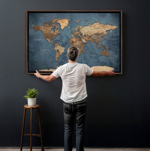 World Map Canvas Wall Art Canvas Print