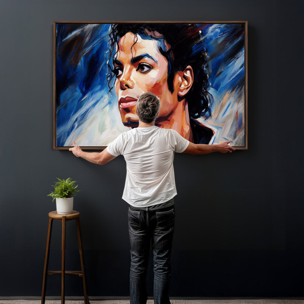 Abstract Michael Jackson Photo Wall Art Canvas Print