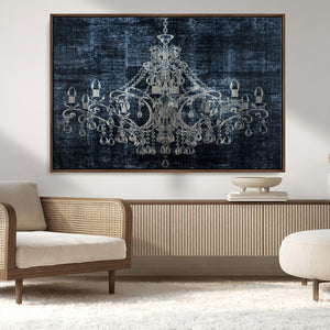 Dark Chandelier Wall Art Canvas Print