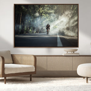 Cycling Road Bike in the Morning, Cycling Road Bike Canvas