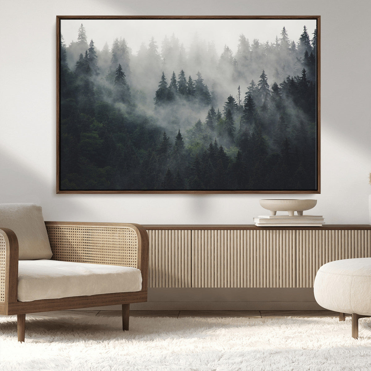 Nature Wall Decor - Serene Triptych Nature Print – Woodland
