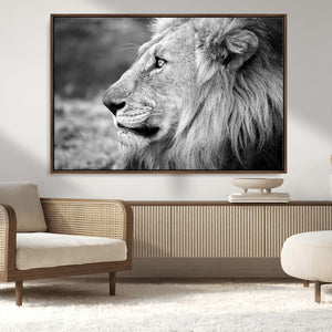 African Lion Wall Art Canvas Print – Majestic Wildlife