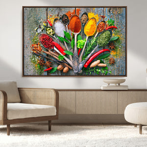 Spoonful of Spices Cooking Wall Art Canvas Print - Vibrant