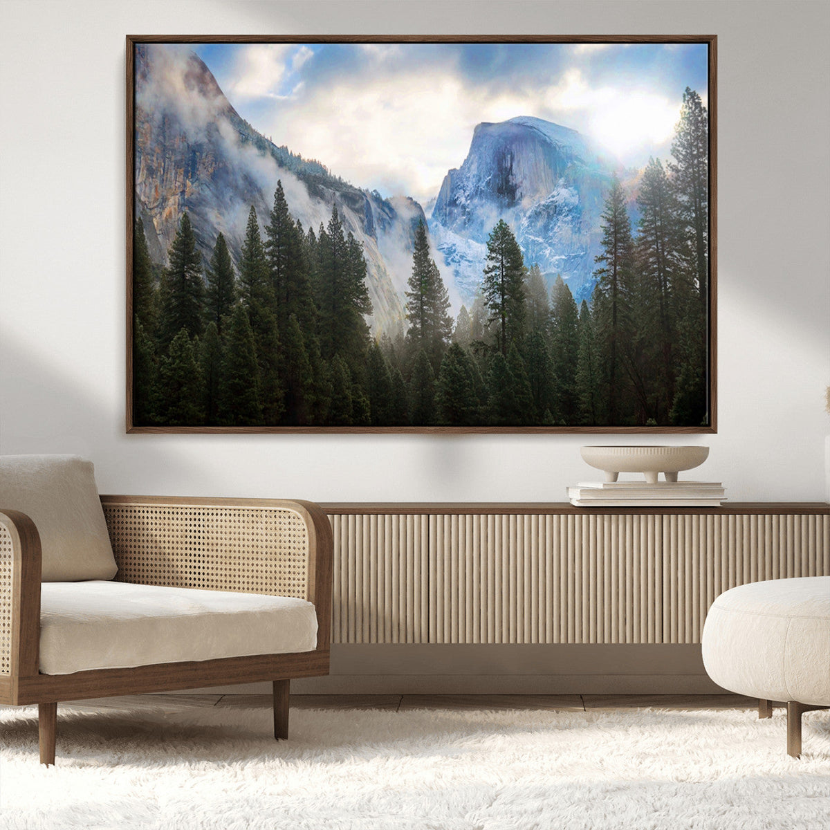 Half Dome Yosemite Calinia Wall Art Canvas Print El Capitan