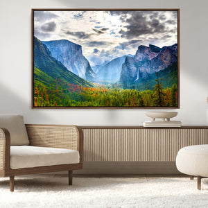 Yosemite Park Half Dome 3 Panel Canvas Print | Large Giclée