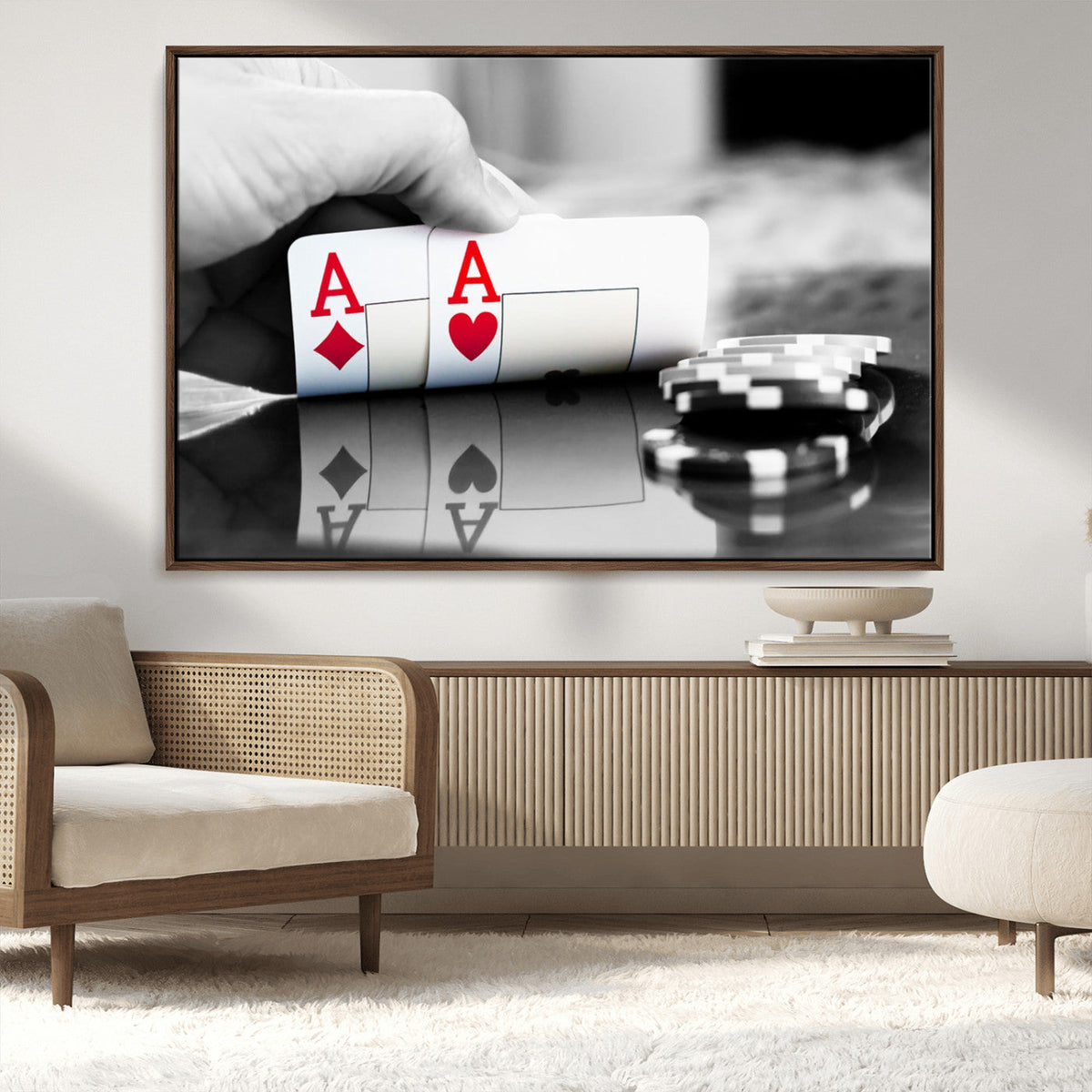 Aces Poker Art Poker Game Wall Art Canvas Print