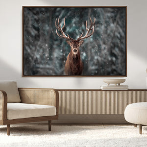 Wall Art Deer Art Animal Canvas, Framed Wall Art Deer Canvas