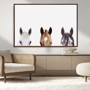 Horse Prints Set, Set of 3 Horse Wall Art, Horses Portraits,