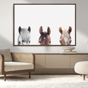 Horse Wall Art - Minimalist Horse Triptych Wall Art – Modern